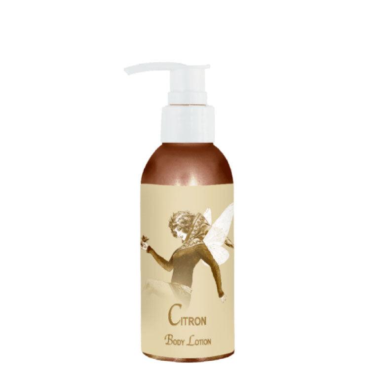 Citron Body Lotion 4oz bottle with French fragrances for skin elasticity.