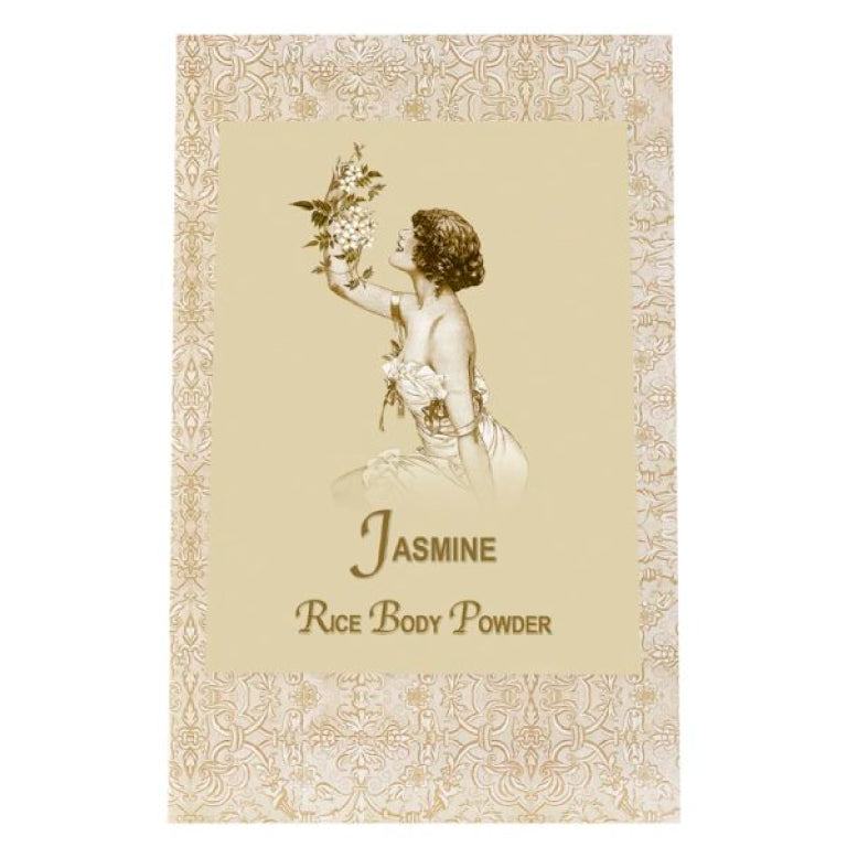 Jasmine Rice Body Powder Refill 8oz packaging design.