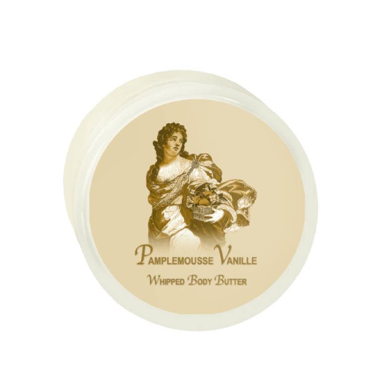 Pamplemousse Vanille Argan Oil Whipped Body Butter in 8oz jar.