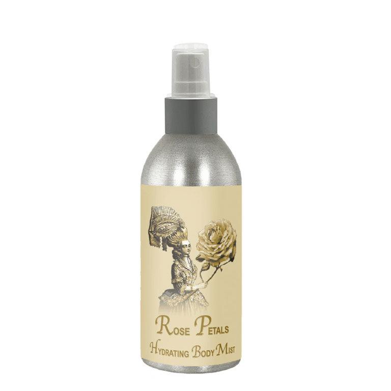Rose Petals Hydrating Mist 8oz bottle with natural ingredients for face and body hydration.