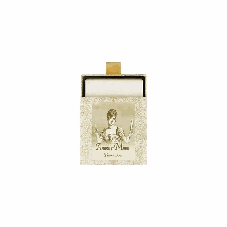 Ambre et Mure French Soap 7oz. in elegant packaging with vintage design.