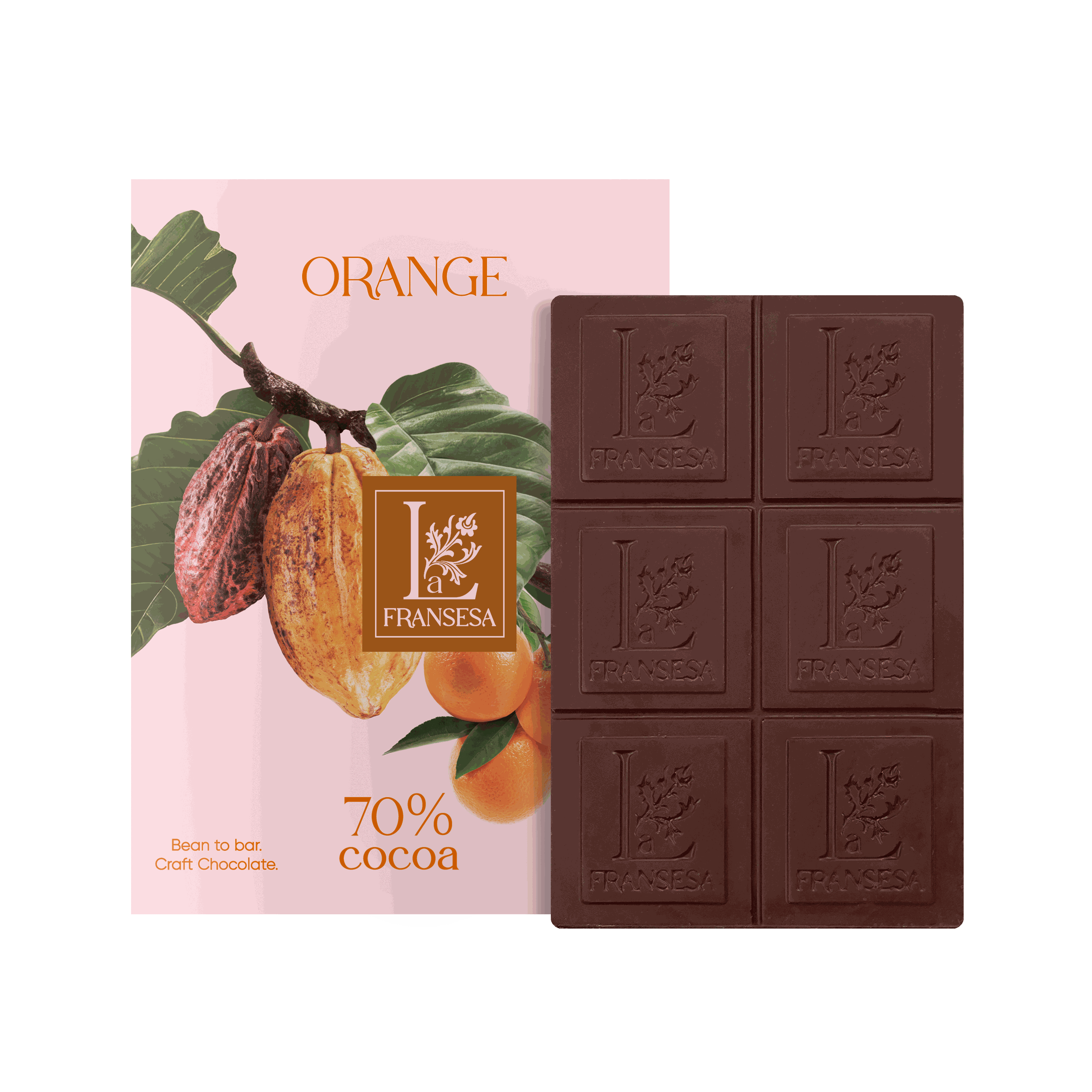 Orange - Bean to bar. Craft Chocolate. 70% cocoa | La Bouquetière