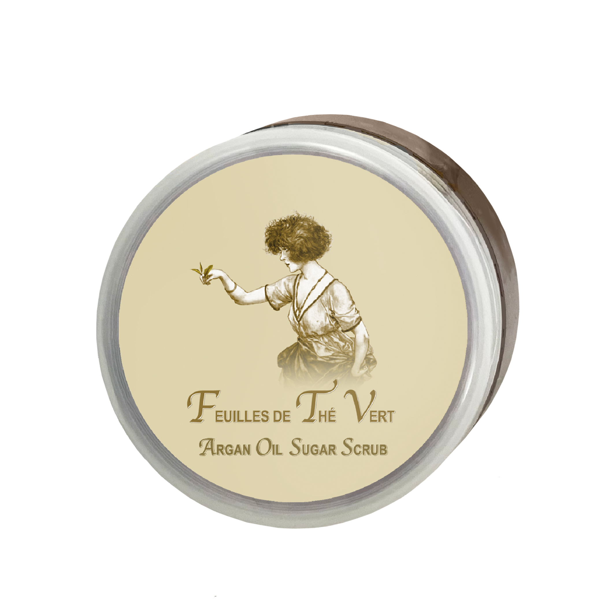 Feuilles de Thé Vert Argan Oil Sugar Scrub 12oz.
