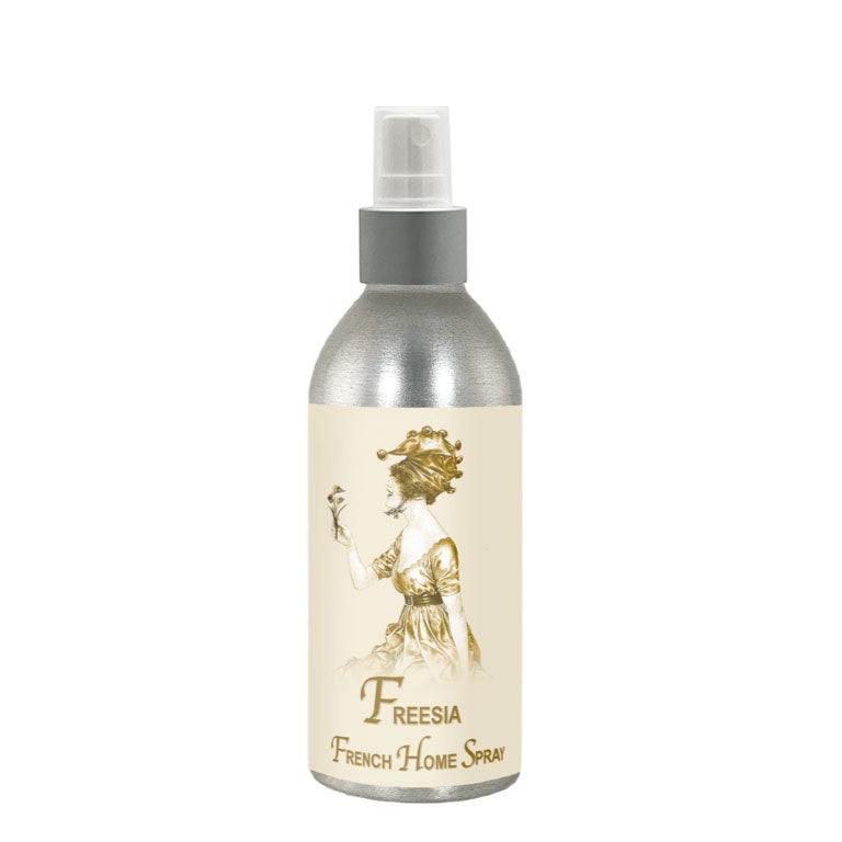 Freesia French Home Spray 8oz bottle with vintage label design.