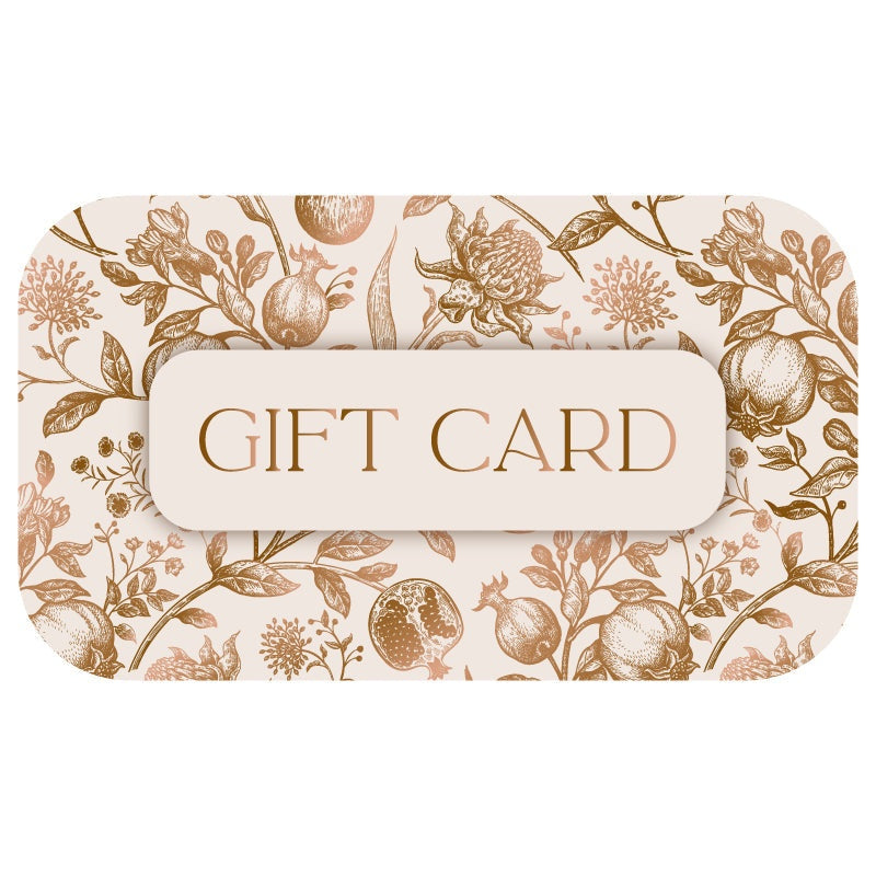 La Bouquetière Gift Card with elegant floral design background.