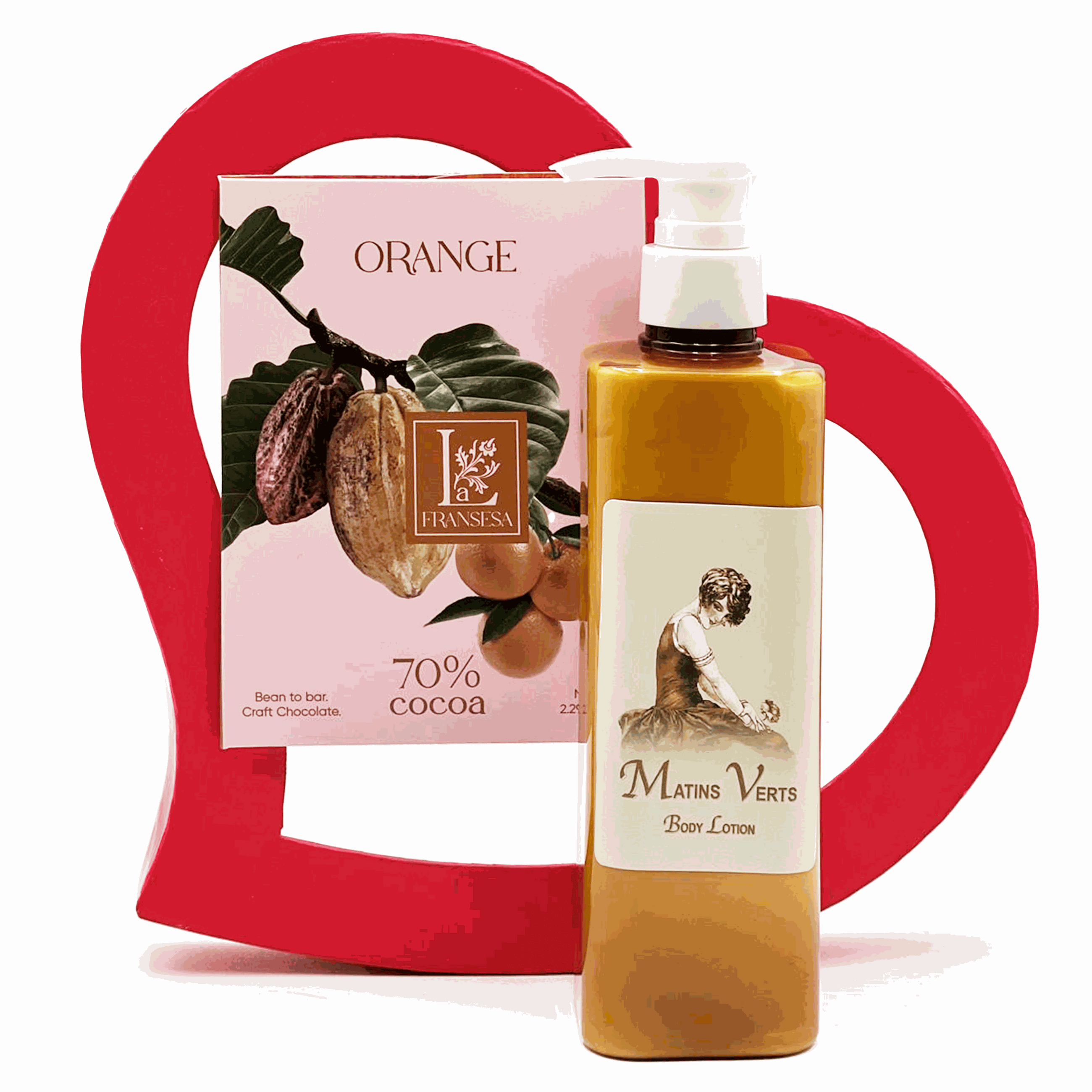 Valentine’s Body Lotion & Chocolate Gift Set
