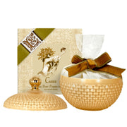 Safe Body Powder – Cassis Scen, rice powder in Glass Vessel with Puff