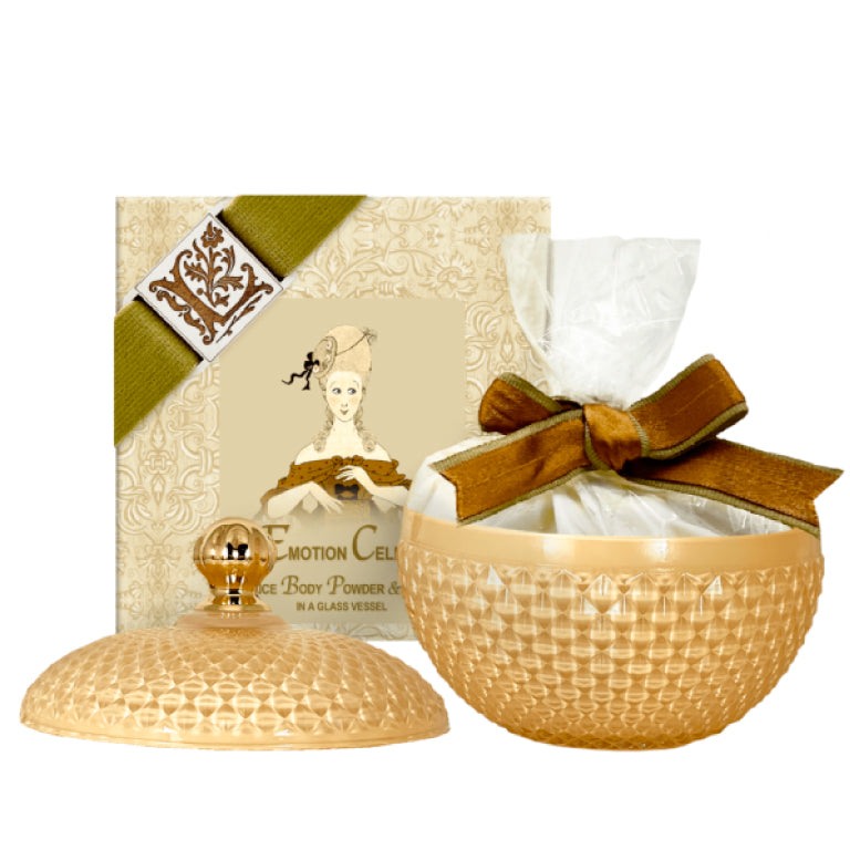 Powder for Body – Emotion Celeste Fragrance in Elegant Glass Vessel...