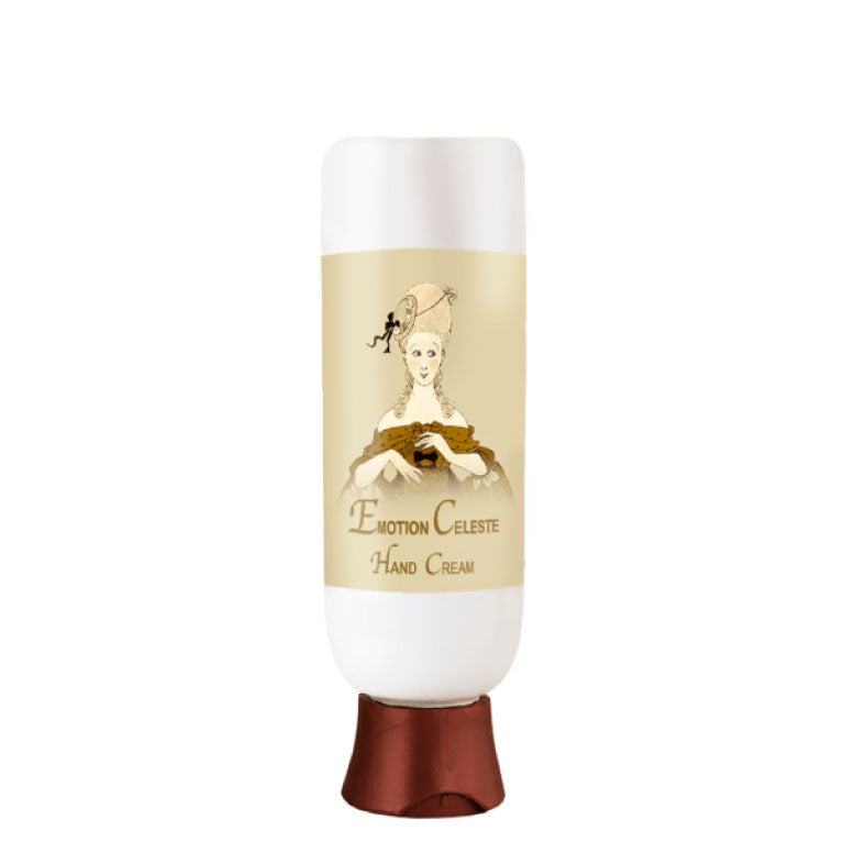 Emotion Celeste Hand Cream 4 oz. bottle with organic ingredients for smooth skin.