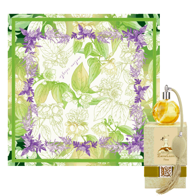 Silk blend scarf with floral design and hand-rolled edges.