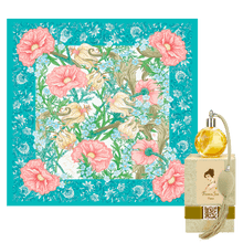 Fleurs Du Jour / Marina Blue Scarf