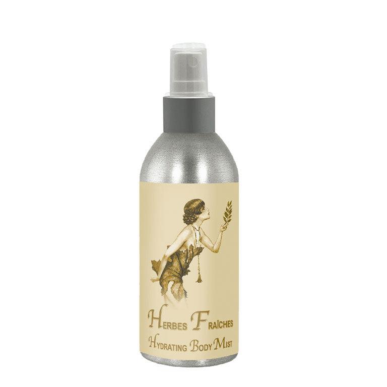 Herbes Fraiches Hydrating Mist 8oz bottle with vintage label design, featuring natural ingredients and cruelty-free certification.