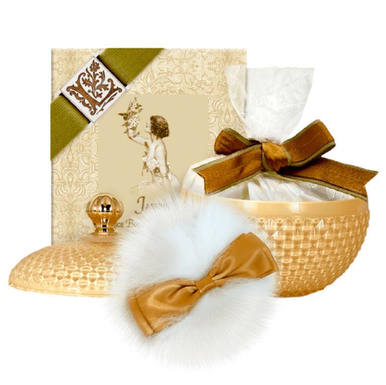 Jasmine Body Powder – Moroccan Jasmine in Refillable Glass Vessel 6oz.