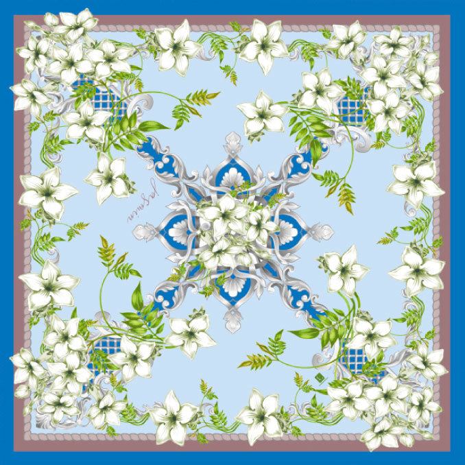 Jasmine Scarf - Silk Blend with Hand-Rolled Edges, Versatile Style