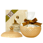 Mandarin Body Powder – Matins Verts in 6oz Glass Vessel with Puff...