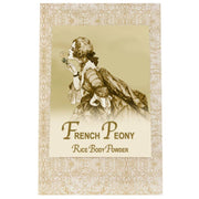 French Peony Rice Body Powder Refill packaging with vintage design.
