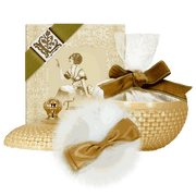 Glass Vessel – Tuberosa fragrance in Rice Body Powder 6oz and Puff...