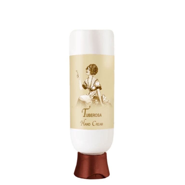 Tuberosa Hand Cream 4 oz bottle with vintage label design.
