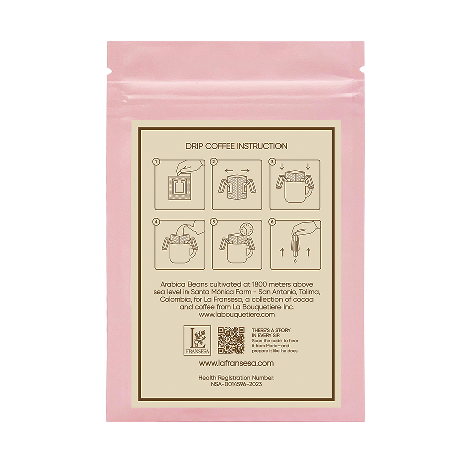 Single-Cup Pre-Filled Colombian Specialty Pour Over Coffee Bags – Tabi, 6 Bags, 10g Each, 100% Arabica, Medium Roast