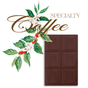 Chocolate with Specialty Coffee - Bean to bar. Craft Chocolate. 70% cocoa