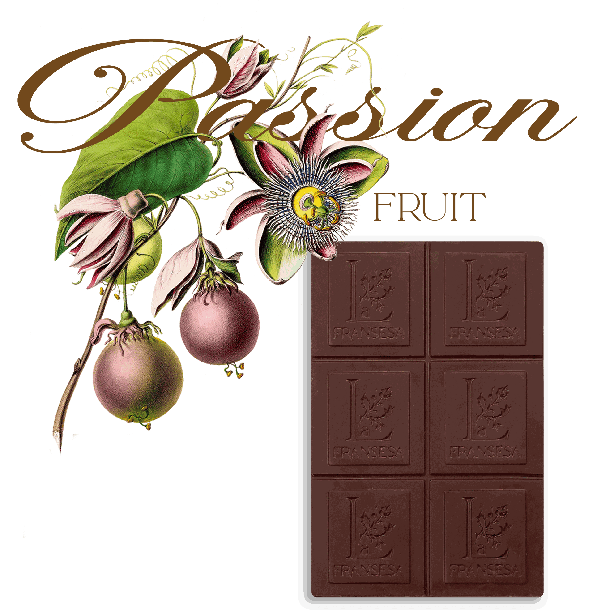 Passion Fruit - Bean to bar. Craft Chocolate. 70% cocoa