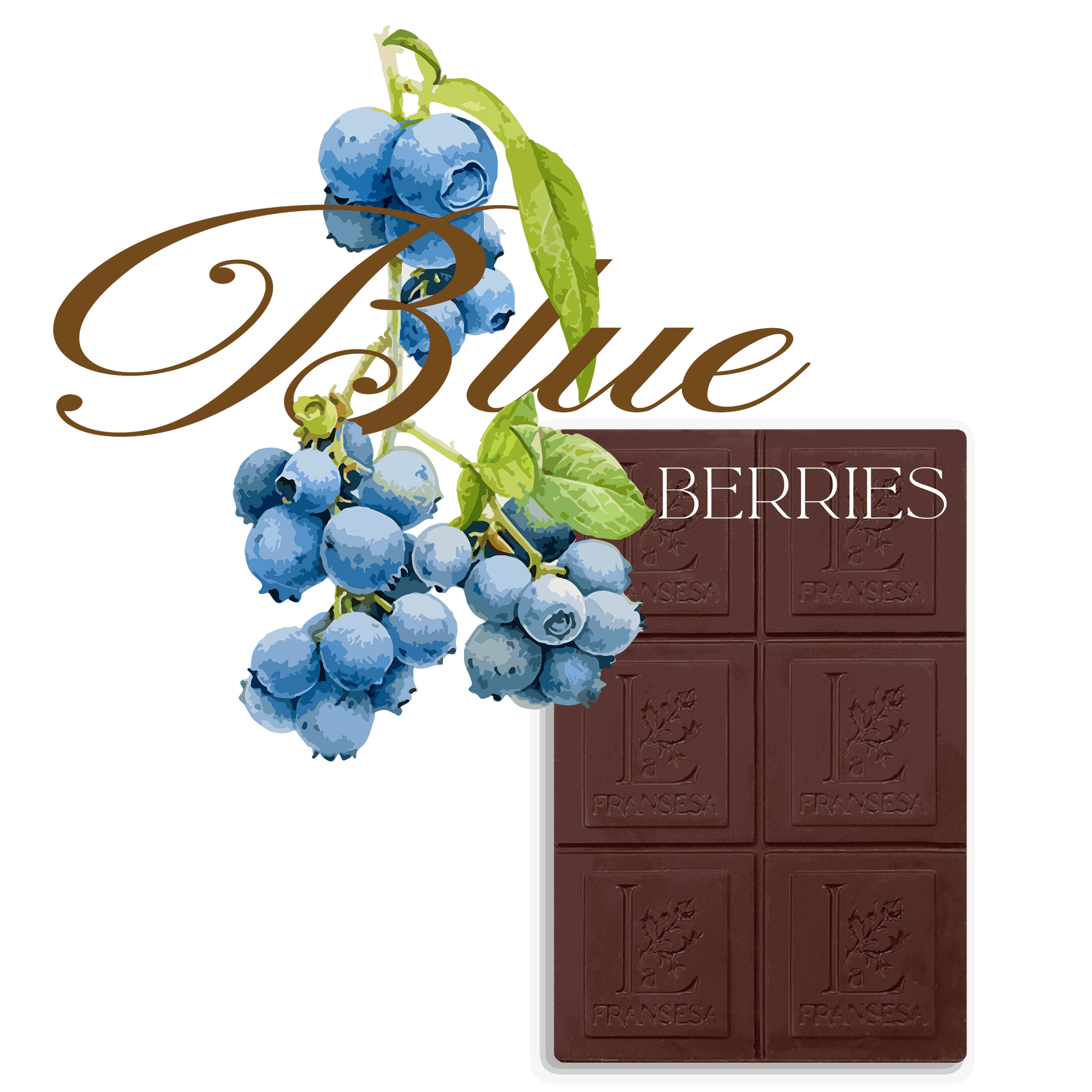 Blueberries - Bean to bar. Craft Chocolate. 70% cocoa