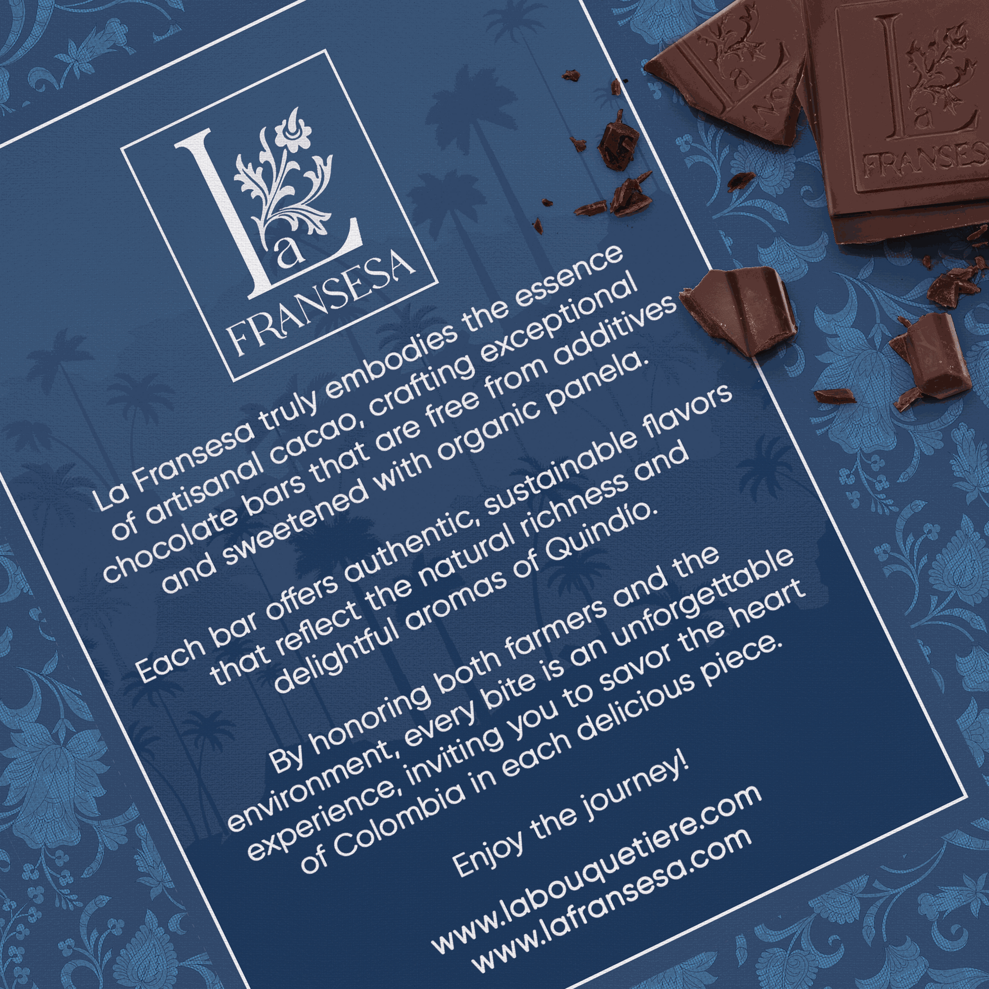 Blueberries - Bean to bar. Craft Chocolate. 70% cocoa