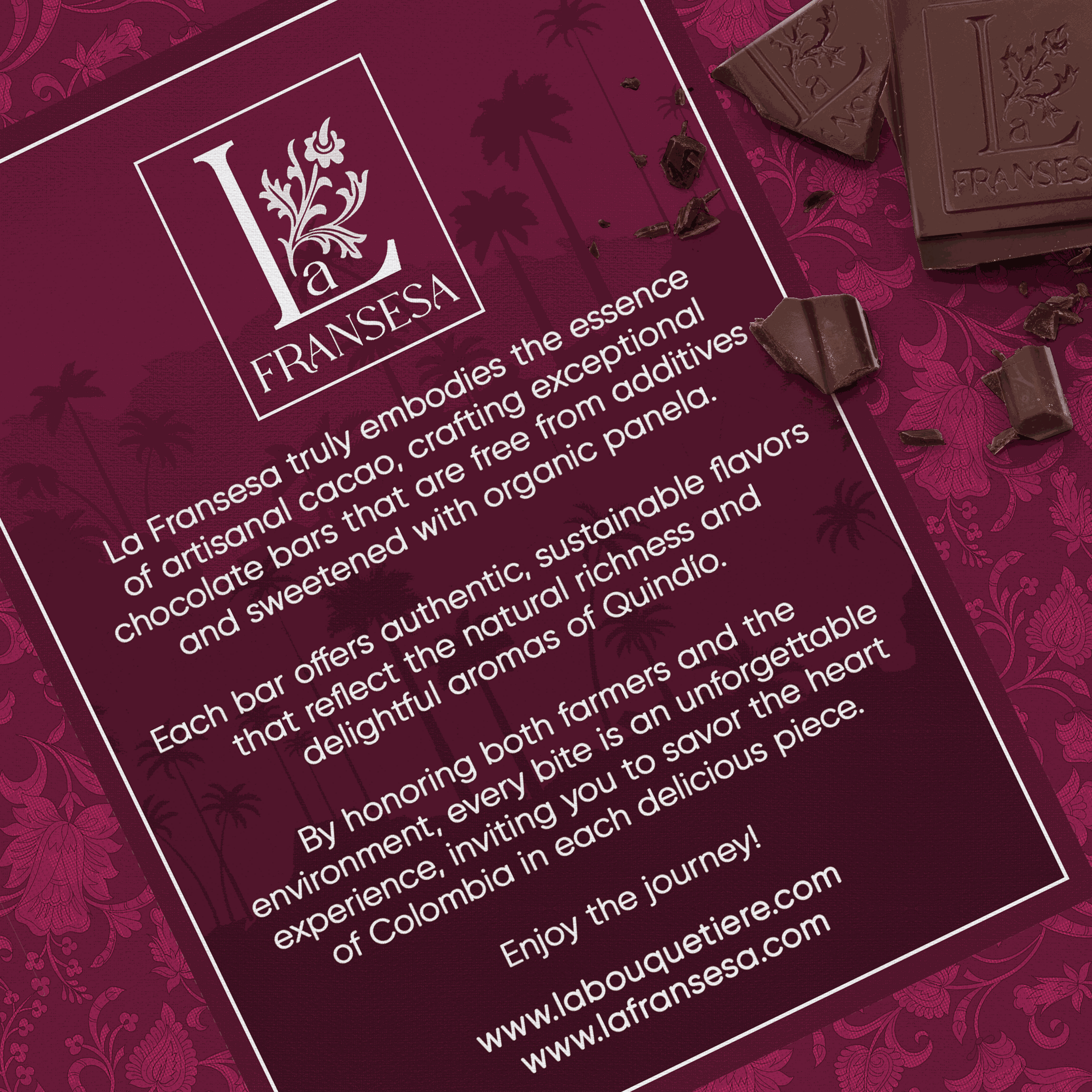 Passion Fruit - Bean to bar. Craft Chocolate. 70% cocoa