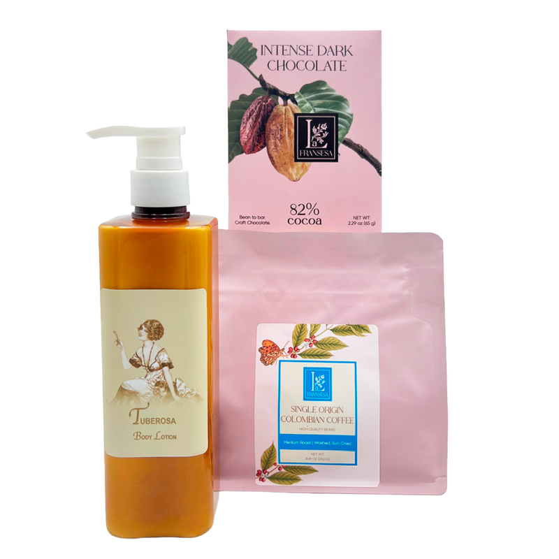 The Trifecta: Single-Origin Coffee, Award-Winning Chocolate & Body Lotion