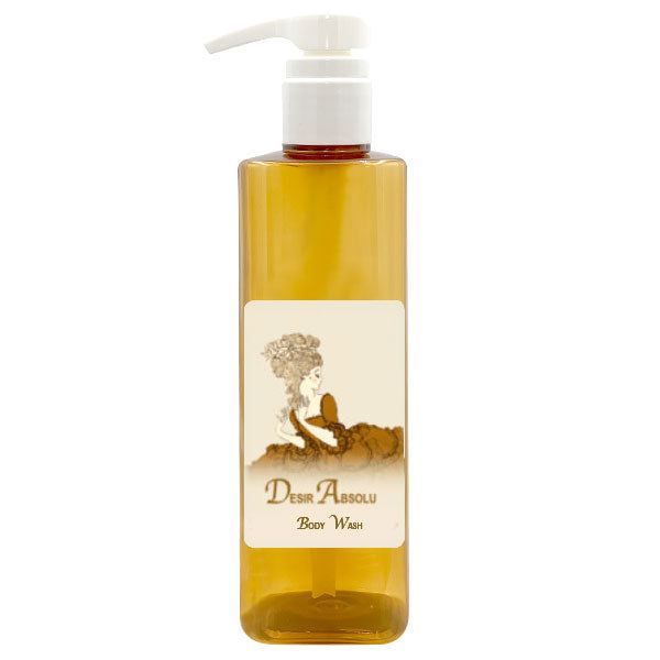 Desir Absolu Body Wash 20oz. bottle with pump, enriched with aloe vera and French fragrances.