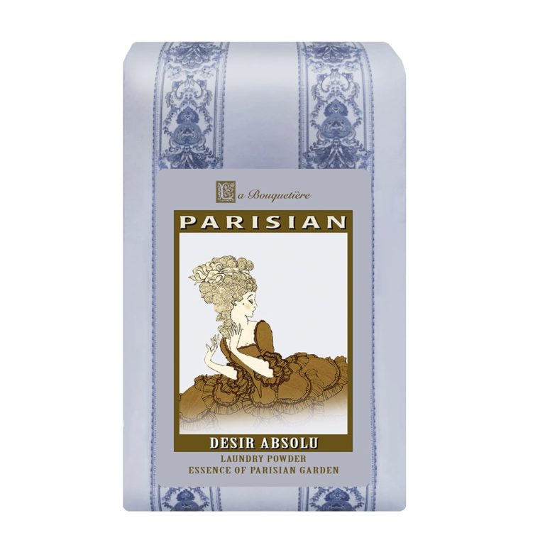 Desir Absolu Laundry Powder 32oz with French fragrances and biodegradable formula.