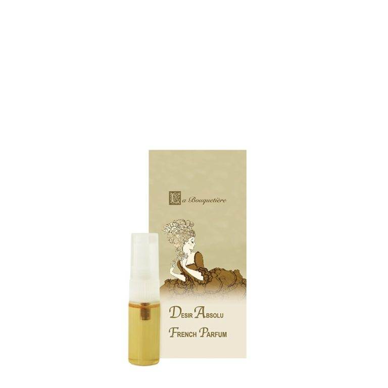 Desir Absolu Parfum sample spray 0.1oz with elegant package design.