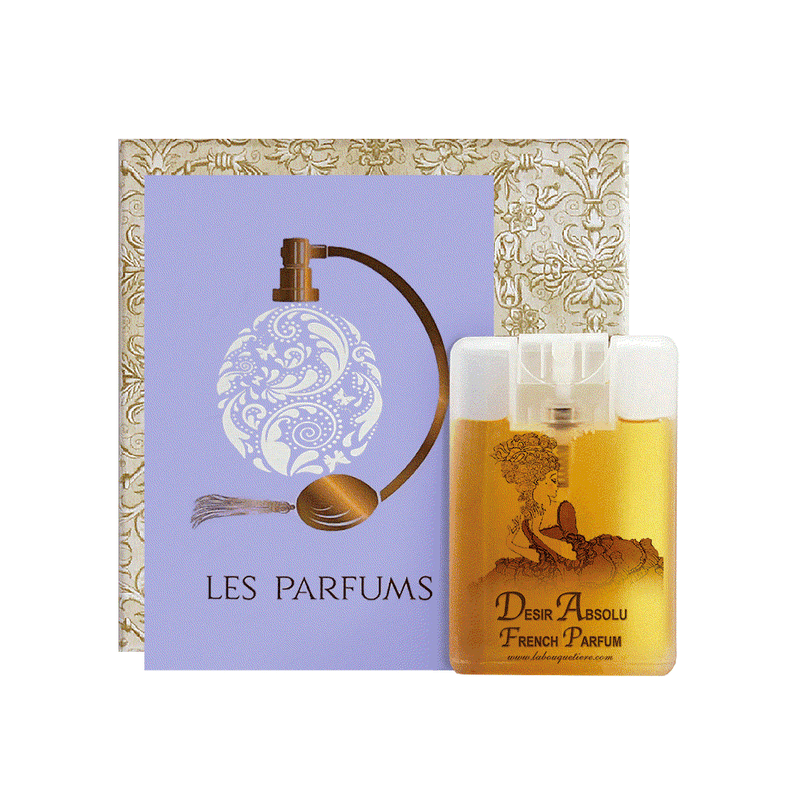 Desir Absolu Eau de Parfum Spray Card 20ml, portable fragrance with notes of rose and sandalwood.