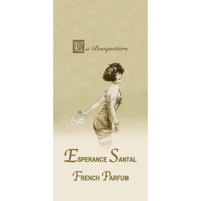 Esperance Santal scented card by La Bouquetiere with French parfum, designed in California.