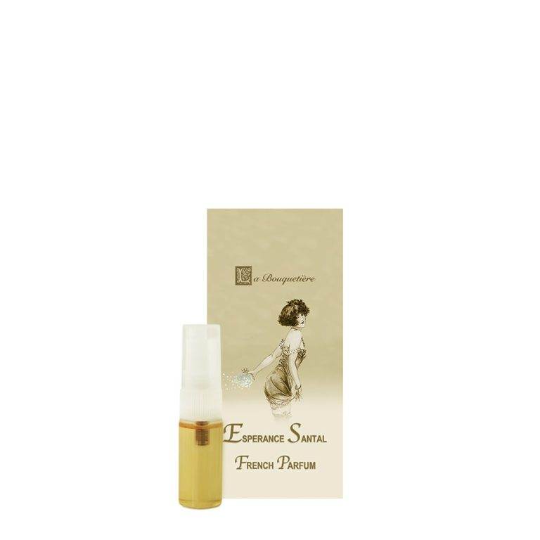 Esperance Santal Parfum Sample Spray 0.1oz with packaging.