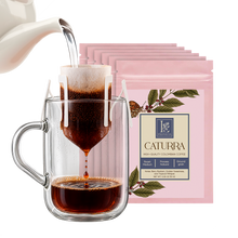 Single-Cup Pre-Filled Colombian Specialty Pour Over Coffee Bags – Caturra, 6 Bags, 10g Each, 100% Arabica, Medium Roast