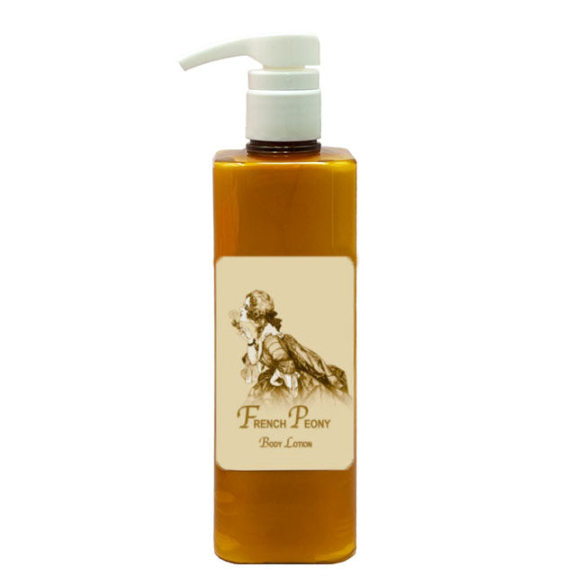 French Peony Body Lotion 20oz with skin-smoothing ingredients and long-lasting fragrance.