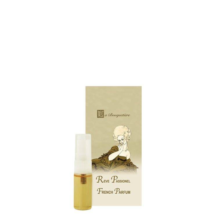 Reve Passionel Parfum Sample Spray 0.1oz with elegant packaging.