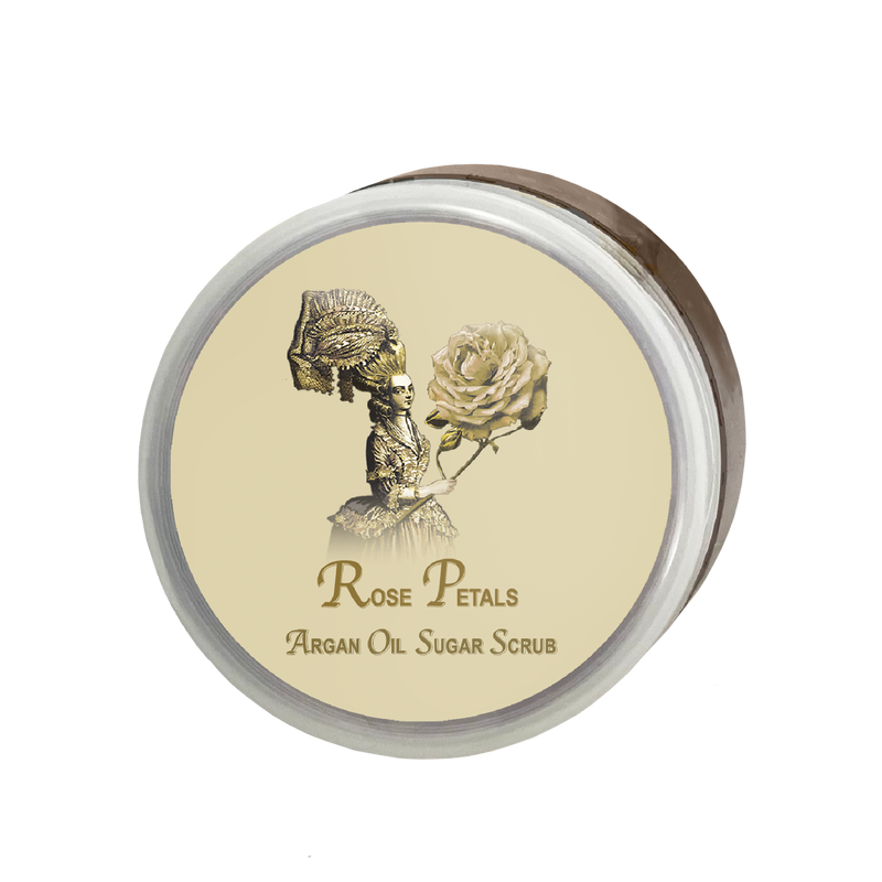 Rose Petals Argan Oil Sugar Scrub 12oz.