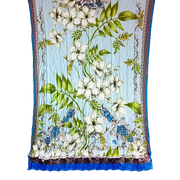Jasmine Silk Blend Pleated Scarf – 64" x 20"