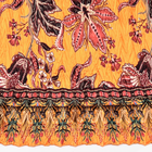 Sunset Bloom Silk Blend Pleated Scarf – 64" x 20"