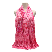 Rose Garden Silk Blend Pleated Scarf – 64" x 20"