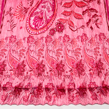 Rose Garden Silk Blend Pleated Scarf – 64" x 20"