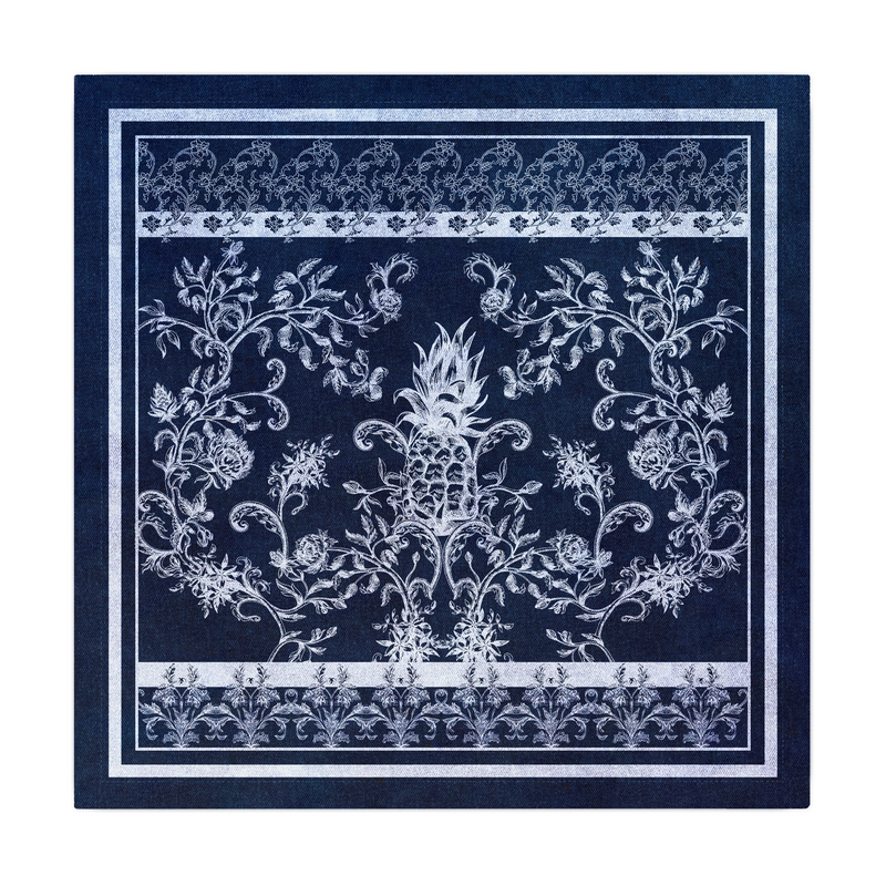 Denim Indigo Cotton Napkins / Placemats – 100% Colombian Cotton, Hand Block Printed
