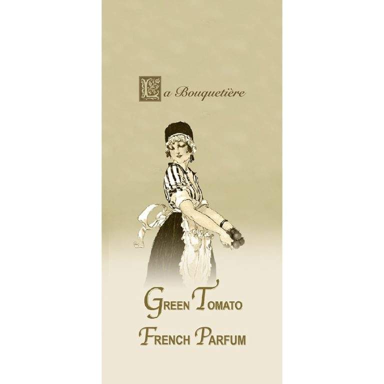 Green Tomato Scented Card with vintage design by La Bouquetiere.